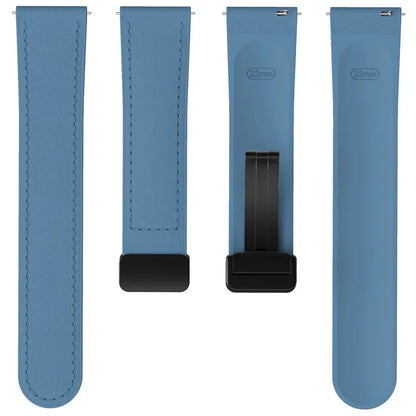 For Huawei Watch GT 3 42mm / GT 3 Pro 43mm Watch Band 20mm Leather Coated Silicone Strap with Magnetic Buckle