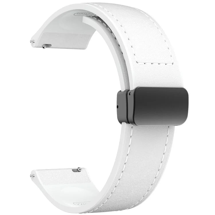 For Huawei Watch 4 / 4 Pro / GT 4 46mm Watch Strap 22mm Magnetic Leather Coated Silicone Band
