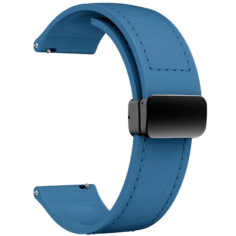 For Huawei Watch 4 / 4 Pro / GT 4 46mm Watch Strap 22mm Magnetic Leather Coated Silicone Band
