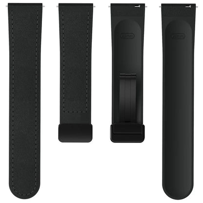 For Huawei Watch 4 / 4 Pro / GT 4 46mm Watch Strap 22mm Magnetic Leather Coated Silicone Band