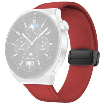 For Huawei Watch 4 / 4 Pro / GT 4 46mm Watch Strap 22mm Magnetic Leather Coated Silicone Band