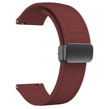 For Huawei Watch 4 / 4 Pro / GT 4 46mm Watch Strap 22mm Magnetic Leather Coated Silicone Band