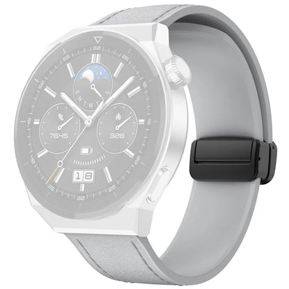For Huawei Watch 4 / 4 Pro / GT 4 46mm Watch Strap 22mm Magnetic Leather Coated Silicone Band