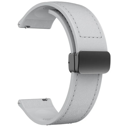 For Huawei Watch 4 / 4 Pro / GT 4 46mm Watch Strap 22mm Magnetic Leather Coated Silicone Band