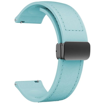 For Huawei Watch 4 / 4 Pro / GT 4 46mm Watch Strap 22mm Magnetic Leather Coated Silicone Band