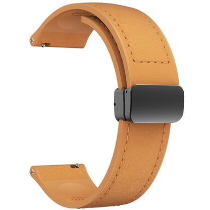 For Huawei Watch 4 / 4 Pro / GT 4 46mm Watch Strap 22mm Magnetic Leather Coated Silicone Band