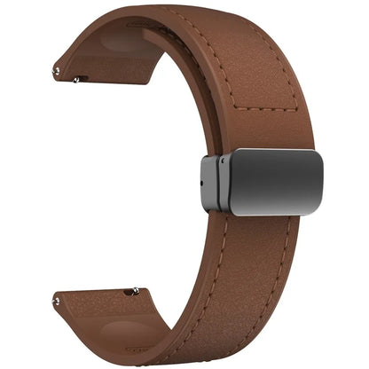 For Huawei Watch 4 / 4 Pro / GT 4 46mm Watch Strap 22mm Magnetic Leather Coated Silicone Band