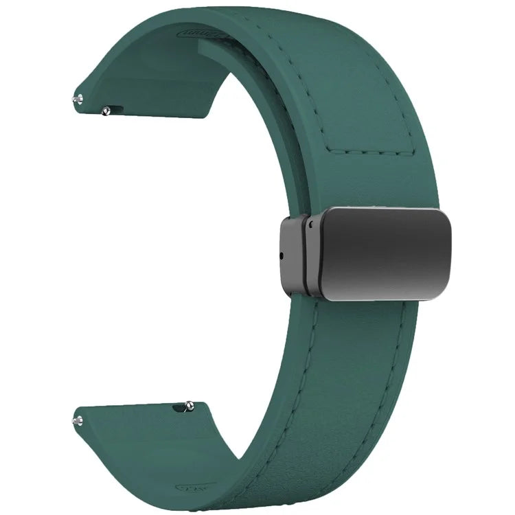 For Huawei Watch 4 / 4 Pro / GT 4 46mm Watch Strap 22mm Magnetic Leather Coated Silicone Band