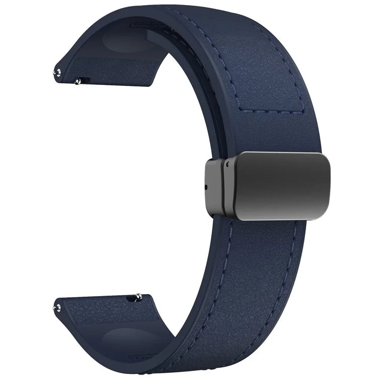 For Huawei Watch 4 / 4 Pro / GT 4 46mm Watch Strap 22mm Magnetic Leather Coated Silicone Band