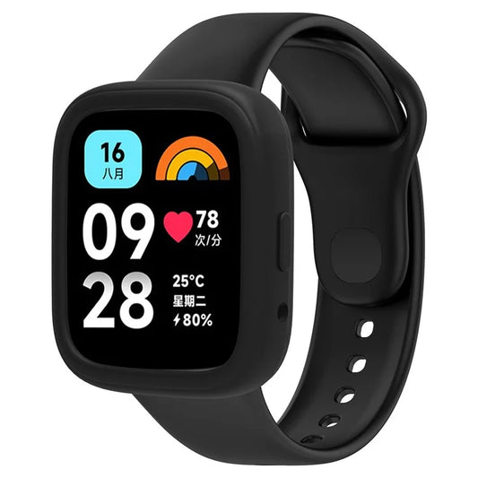 For Xiaomi Redmi Watch 3 Active Silicone Strap Replacement Wrist Band with Watch Case