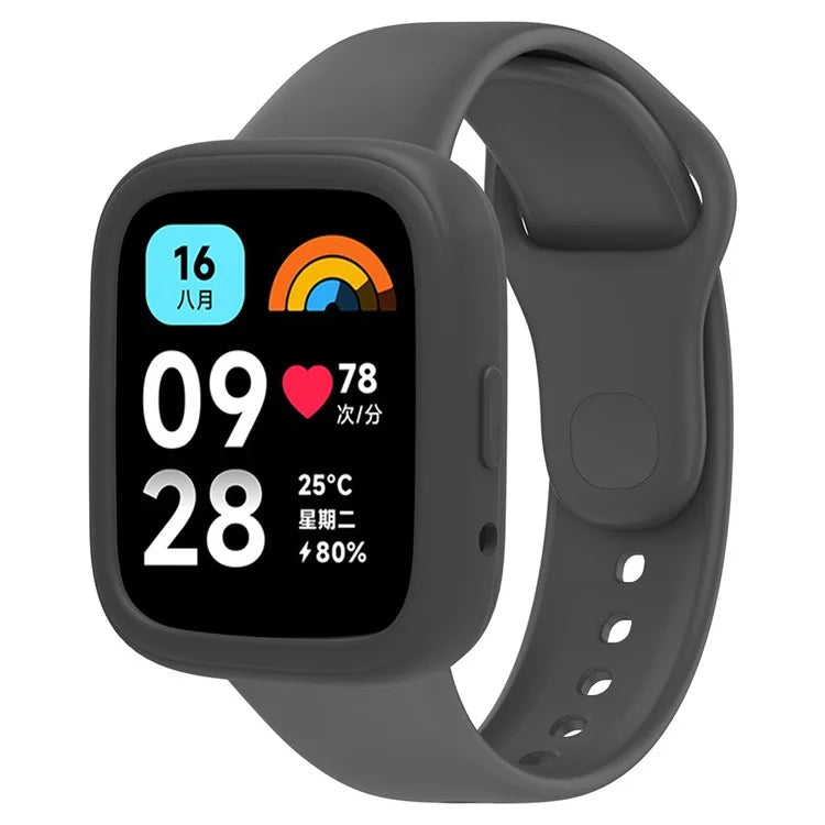 For Xiaomi Redmi Watch 3 Active Silicone Strap Replacement Wrist Band with Watch Case