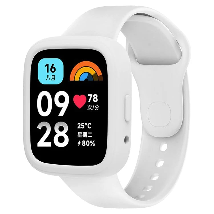 For Xiaomi Redmi Watch 3 Active Silicone Strap Replacement Wrist Band with Watch Case