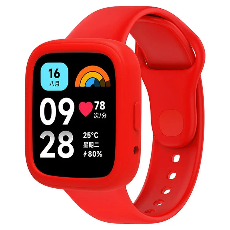 For Xiaomi Redmi Watch 3 Active Silicone Strap Replacement Wrist Band with Watch Case