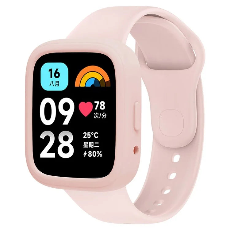 For Xiaomi Redmi Watch 3 Active Silicone Strap Replacement Wrist Band with Watch Case