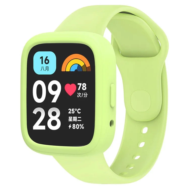 For Xiaomi Redmi Watch 3 Active Silicone Strap Replacement Wrist Band with Watch Case