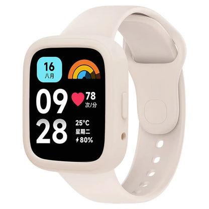 For Xiaomi Redmi Watch 3 Active Silicone Strap Replacement Wrist Band with Watch Case