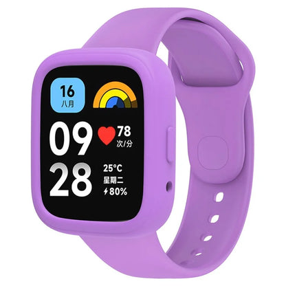 For Xiaomi Redmi Watch 3 Active Silicone Strap Replacement Wrist Band with Watch Case
