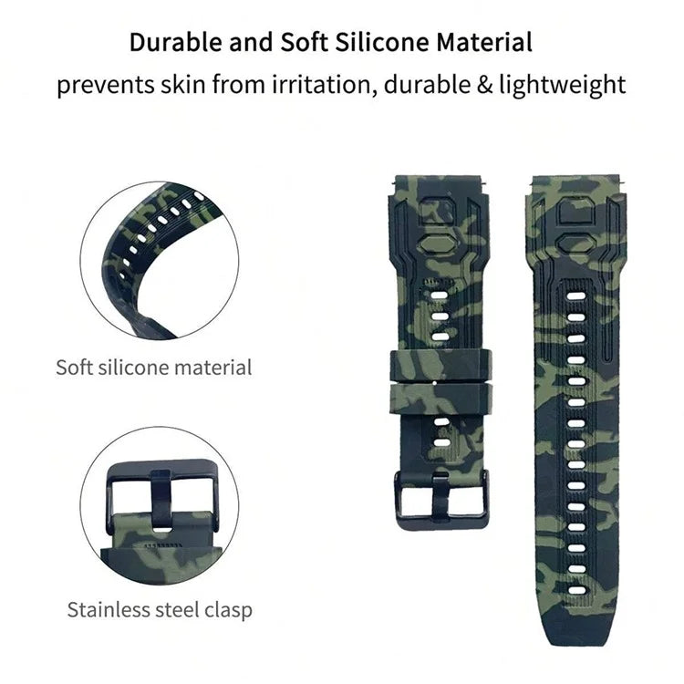 For Garmin Fenix 7 / 7 Pro / 6 / 5 Replacement Wrist Band 22mm Adjustable Silicone Watch Strap