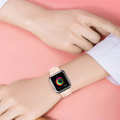 Pattern Imprinted Strap for Apple Watch Series 9 8 7 41mm / 6 5 4 SE (2023) SE (2022) SE 40mm / 3 2 1 38mm Silicone Watch Band