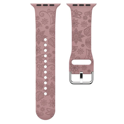 Pattern Imprinted Strap for Apple Watch Series 9 8 7 41mm / 6 5 4 SE (2023) SE (2022) SE 40mm / 3 2 1 38mm Silicone Watch Band