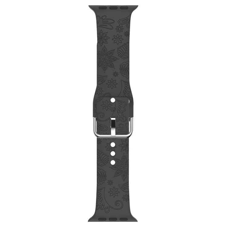 For Apple Watch Ultra 2 Ultra 49mm / 9 8 7 45mm / 6 5 4 SE (2022) SE (2023) SE 44mm / 3 2 1 42mm Pattern Imprinted Silicone Strap