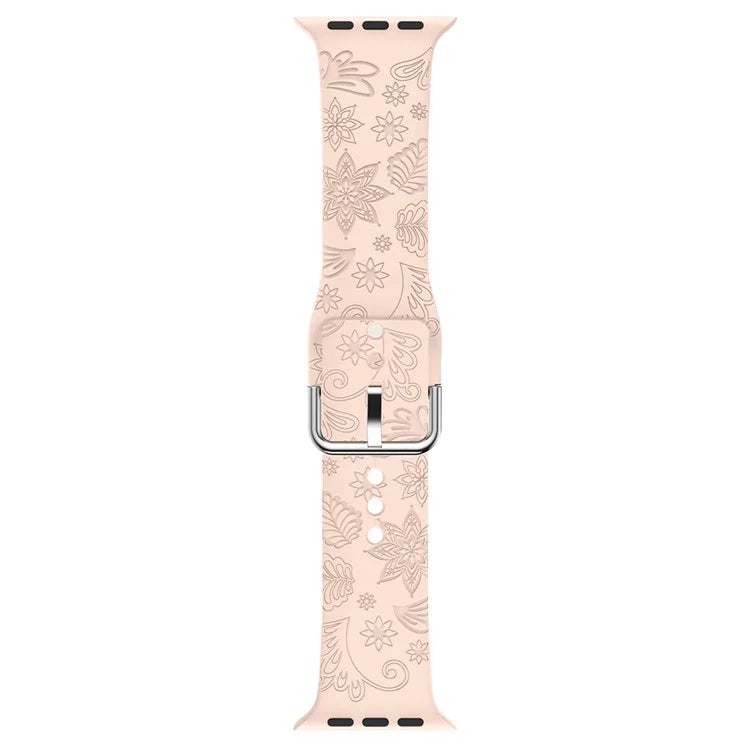 For Apple Watch Ultra 2 Ultra 49mm / 9 8 7 45mm / 6 5 4 SE (2022) SE (2023) SE 44mm / 3 2 1 42mm Pattern Imprinted Silicone Strap