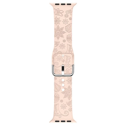 For Apple Watch Ultra 2 Ultra 49mm / 9 8 7 45mm / 6 5 4 SE (2022) SE (2023) SE 44mm / 3 2 1 42mm Pattern Imprinted Silicone Strap