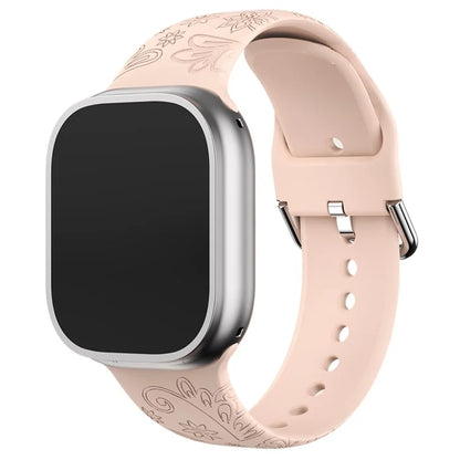 For Apple Watch Ultra 2 Ultra 49mm / 9 8 7 45mm / 6 5 4 SE (2022) SE (2023) SE 44mm / 3 2 1 42mm Pattern Imprinted Silicone Strap
