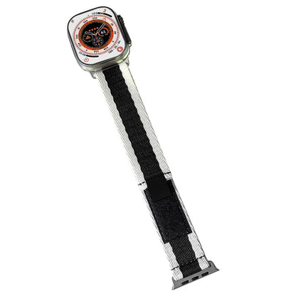For Apple Watch Series 9 8 7 41mm / 6 5 4 SE (2023) SE (2022) SE 40mm / 3 2 1 38mm Contrast Color Canvas Band Adjustable Watch Strap