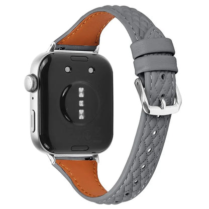 Genuine Cow Leather Band for Huawei Watch Fit 3 Rhombus Imprinted Watch Strap