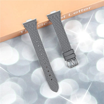 Genuine Cow Leather Band for Huawei Watch Fit 3 Rhombus Imprinted Watch Strap