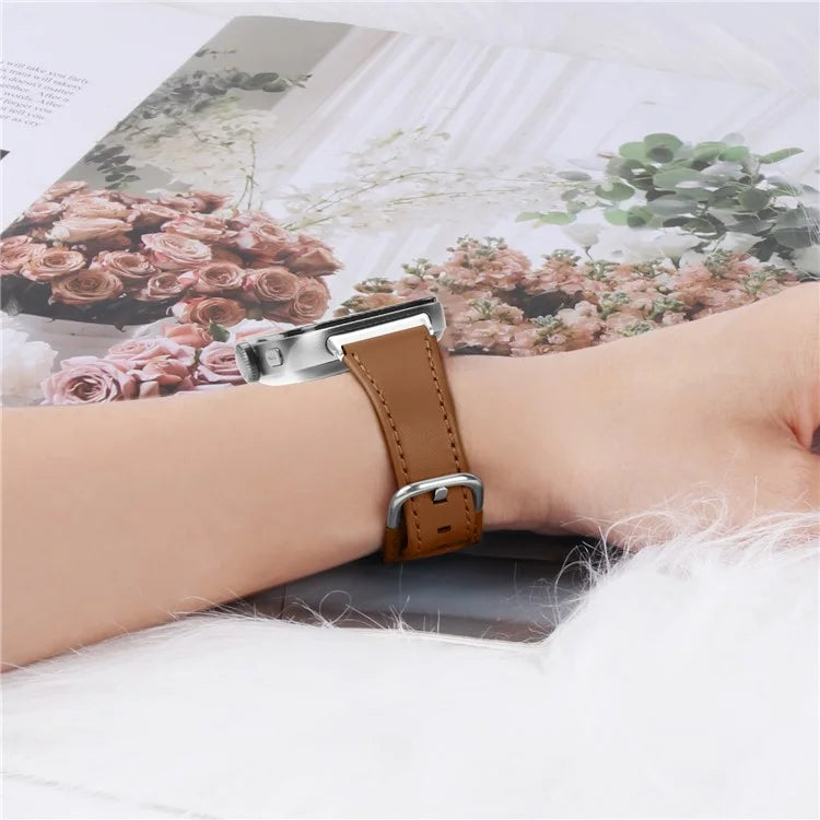 For Huawei Watch Fit 3 PU Leather Band Slim Watch Strap