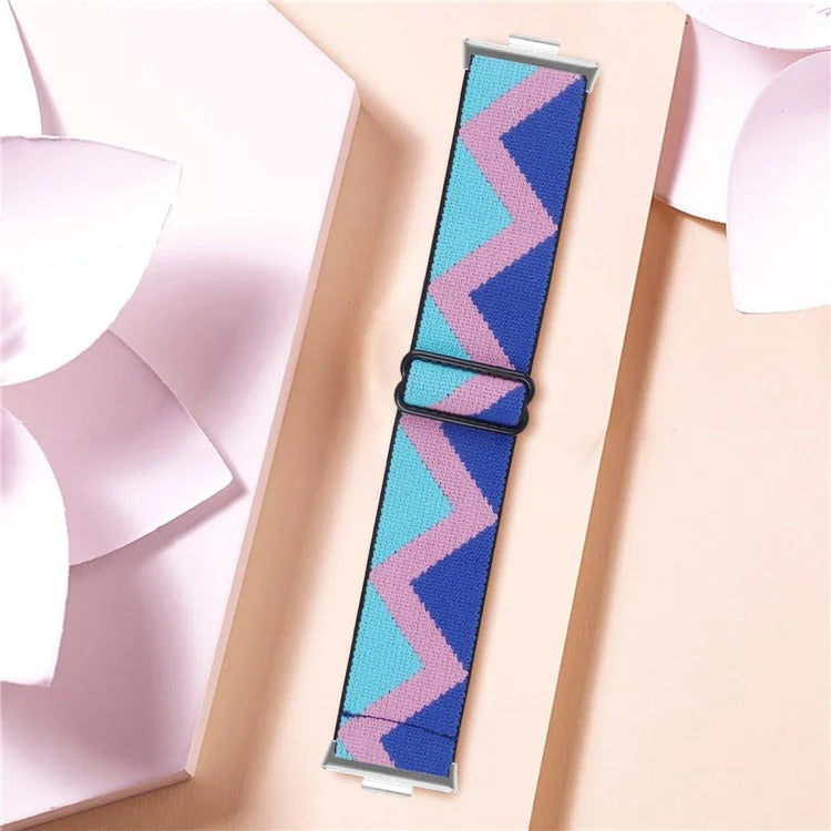 For Huawei Watch Fit 3 Nylon Watch Strap Pattern Print Adjustable Elastic Wrist Band