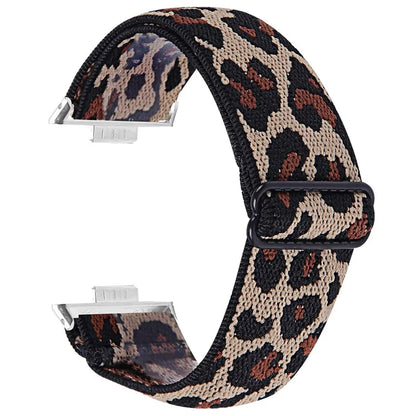 For Huawei Watch Fit 3 Nylon Watch Strap Pattern Print Adjustable Elastic Wrist Band