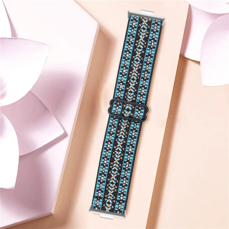 For Huawei Watch Fit 3 Nylon Watch Strap Pattern Print Adjustable Elastic Wrist Band