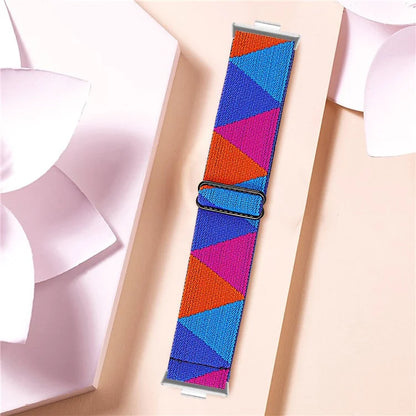 For Huawei Watch Fit 3 Nylon Watch Strap Pattern Print Adjustable Elastic Wrist Band