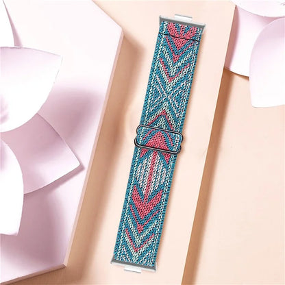 For Huawei Watch Fit 3 Nylon Watch Strap Pattern Print Adjustable Elastic Wrist Band