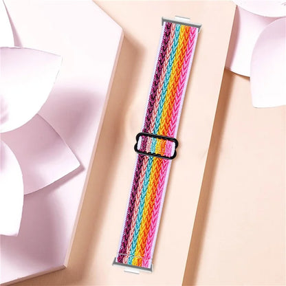 For Huawei Watch Fit 3 Adjustable Nylon Watch Band Wave Design Elastic Wrist Strao