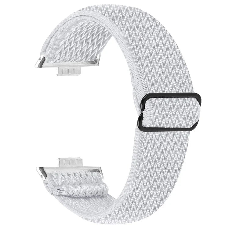For Huawei Watch Fit 3 Adjustable Nylon Watch Band Wave Design Elastic Wrist Strao