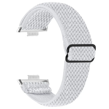 For Huawei Watch Fit 3 Adjustable Nylon Watch Band Wave Design Elastic Wrist Strao
