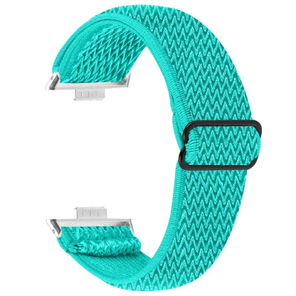 For Huawei Watch Fit 3 Adjustable Nylon Watch Band Wave Design Elastic Wrist Strao