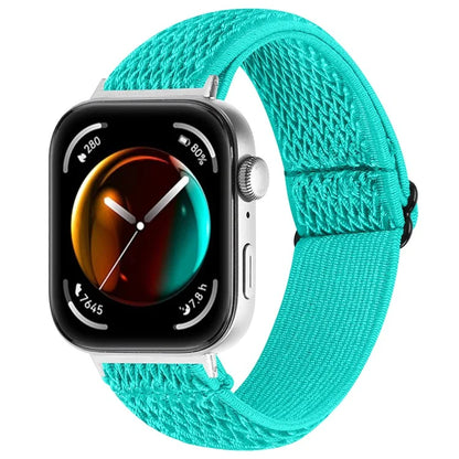 For Huawei Watch Fit 3 Adjustable Nylon Watch Band Wave Design Elastic Wrist Strao