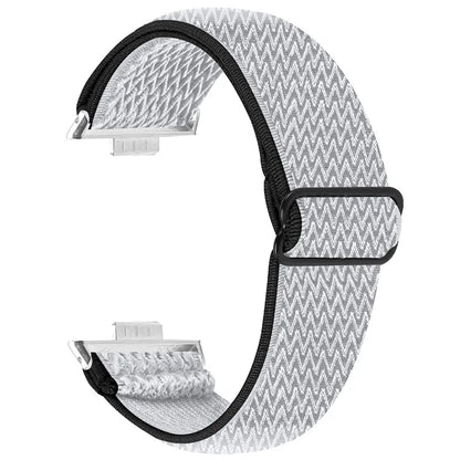 For Huawei Watch Fit 3 Adjustable Nylon Watch Band Wave Design Elastic Wrist Strao