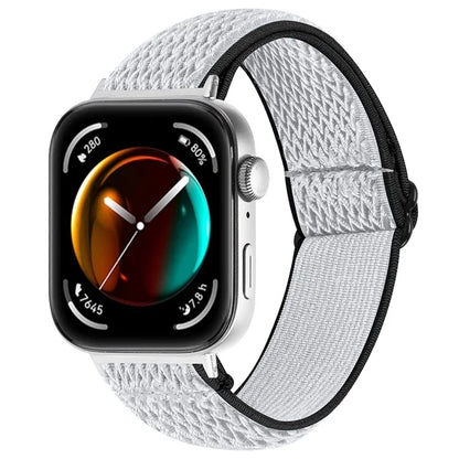 For Huawei Watch Fit 3 Adjustable Nylon Watch Band Wave Design Elastic Wrist Strao