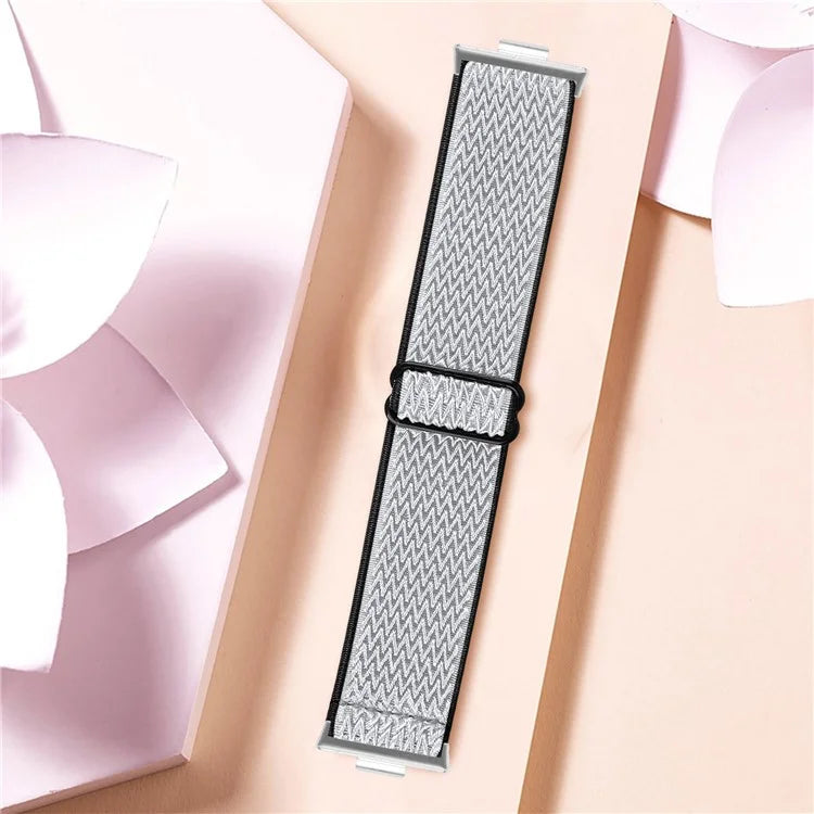 For Huawei Watch Fit 3 Adjustable Nylon Watch Band Wave Design Elastic Wrist Strao