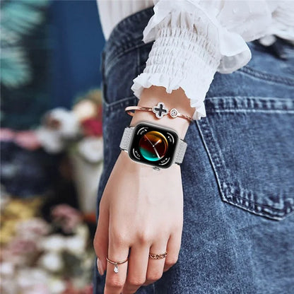 For Huawei Watch Fit 3 Adjustable Nylon Watch Band Wave Design Elastic Wrist Strao
