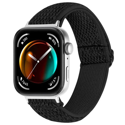 For Huawei Watch Fit 3 Adjustable Nylon Watch Band Wave Design Elastic Wrist Strao