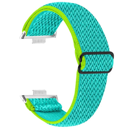 For Huawei Watch Fit 3 Adjustable Nylon Watch Band Wave Design Elastic Wrist Strao