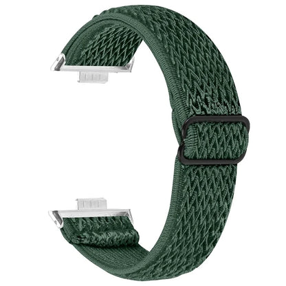 For Huawei Watch Fit 3 Adjustable Nylon Watch Band Wave Design Elastic Wrist Strao