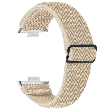 For Huawei Watch Fit 3 Adjustable Nylon Watch Band Wave Design Elastic Wrist Strao
